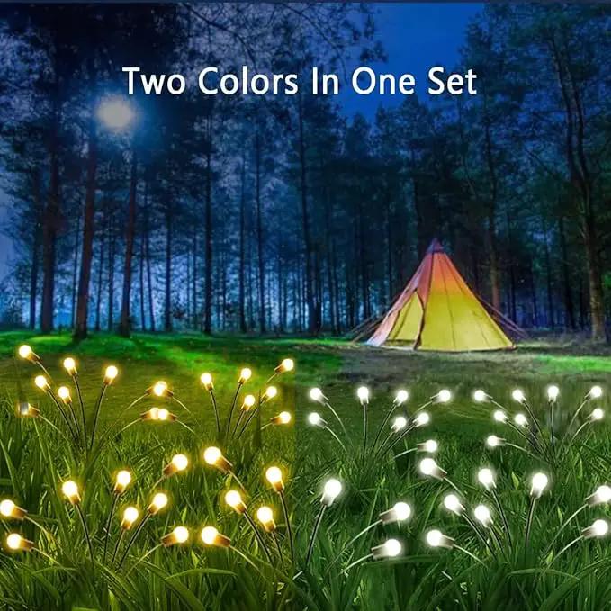 6-Pack Solar Garden Lights, 48 LED Solar Lights Outdoor for Garden Decor, Waterproof Firefly Light Outdoor (Sway by Wind), Swaying Light for Yard Patio Landscape Decorations (Warm White & Cool White) by GreenHaven Gardens