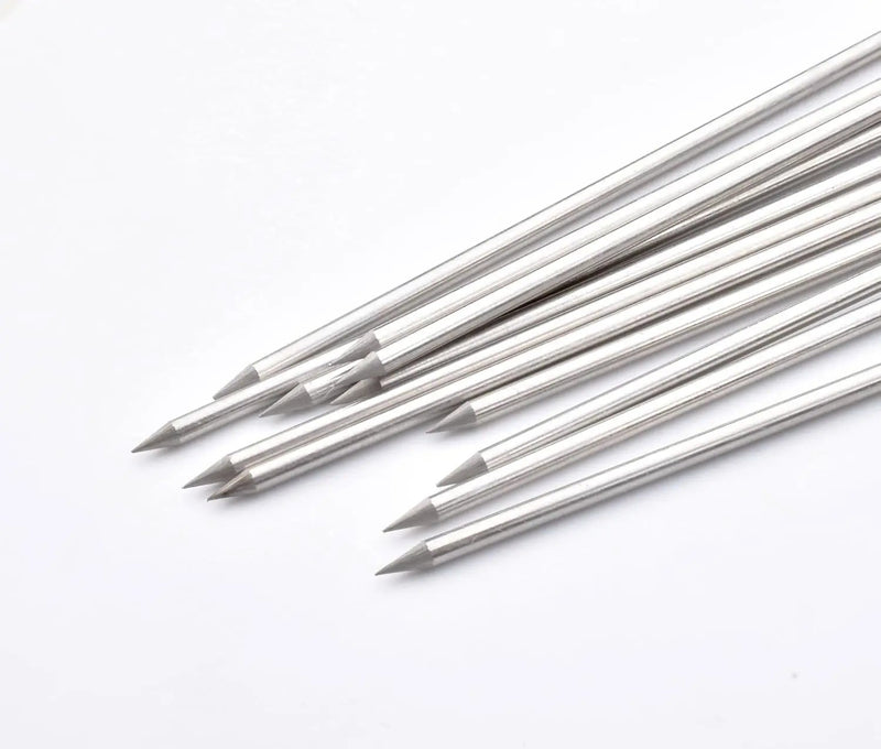 10 Inch Metal Barbecue Skewers, Stainless Steel BBQ Skewers, Shish Kebab Kabob Skewers 12 Pcs by GreenHaven Gardens