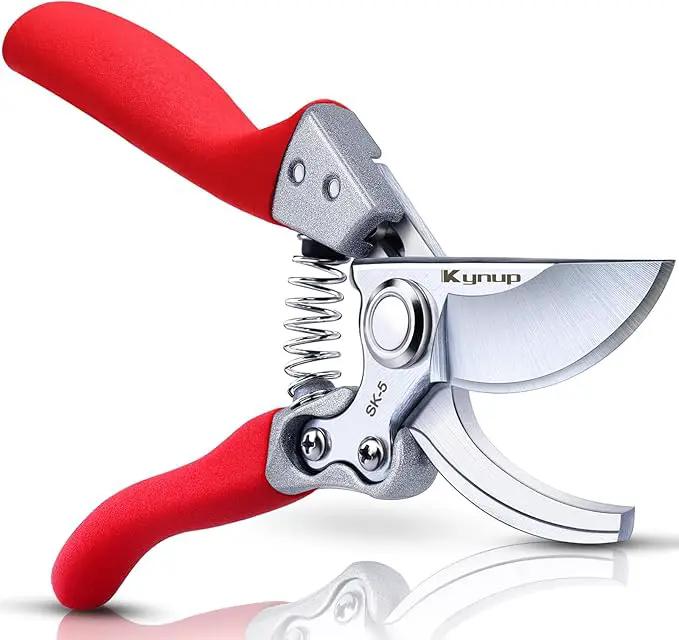 Kynup Pruning Shears, Gardening Scissors, Pruners for Gardening, Garden Grass Clippers Hand Hedge Shears, Heavy Duty Garden Tools(Red) by GreenHaven Gardens