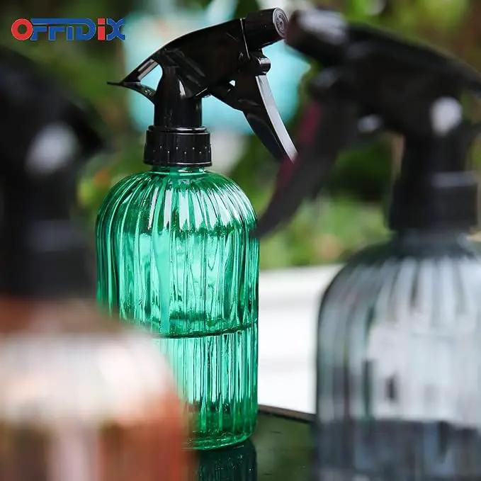 OFFIDIX Glass Spray Bottle, Fine Mist Plant Mister Handheld Pressure Spray Bottles,0.4L/13.5oz Watering Can with Adjustable Nozzle for Outdoor Indoor Gardening and Cleaning Work (Green) by GreenHaven Gardens