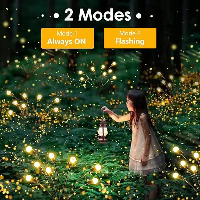 8-Pack Solar Garden Lights, 64 LED Solar Lights Outdoor for Garden Decor, Waterproof Firefly Light Outdoor (Sway by Wind), Swaying Light for Outside Yard Pathway Landscape Decorations (Warm White) by GreenHaven Gardens