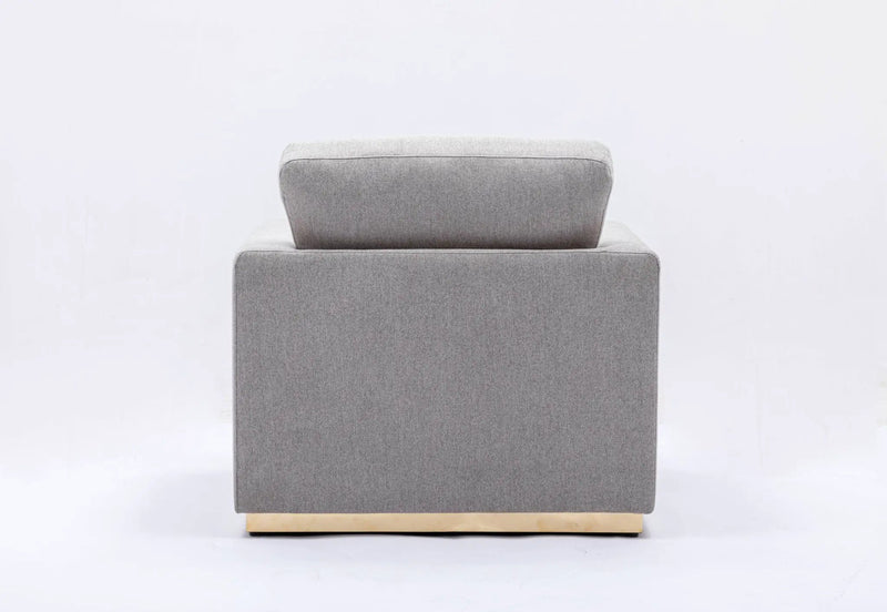 Valin - Linen Chair For Living Room - Gray by HouseOfZazla