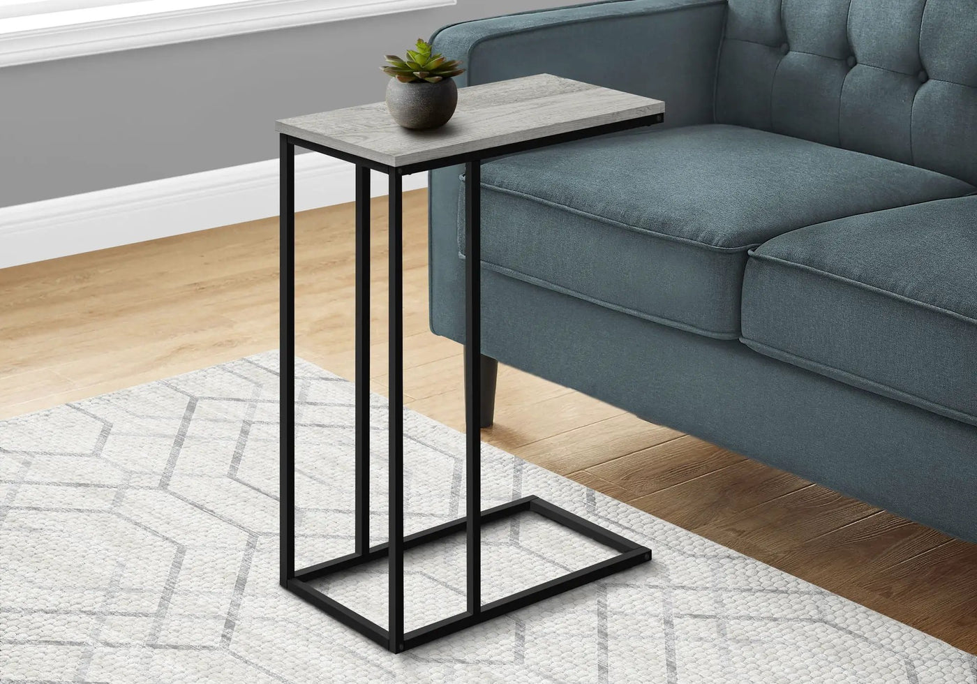 Accent Table, C-Shaped, Space-Saving Functionality by HouseOfZazla