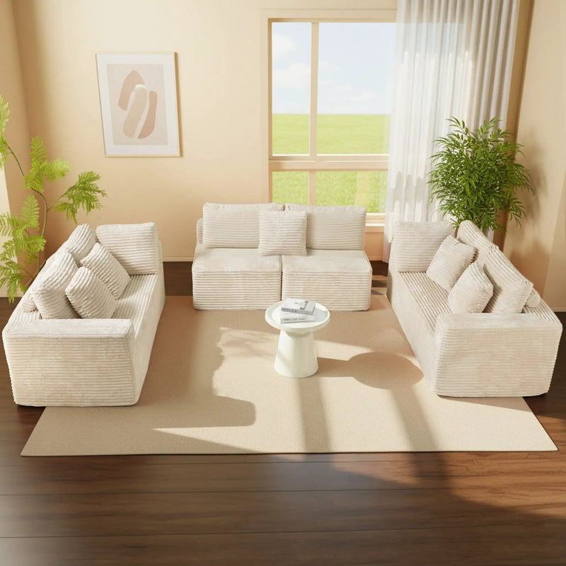 Modular U Shaped Sectional Sofa With Reversible Design by Unique Piece Furniture