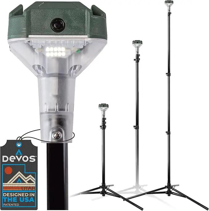 Devos Outdoor LightRanger 800 Lumen Lantern - Rechargeable Telescoping LED Lantern, 30-Hour Runtime, Illuminates 40-Foot Area, Adjustable Height by GreenHaven Gardens