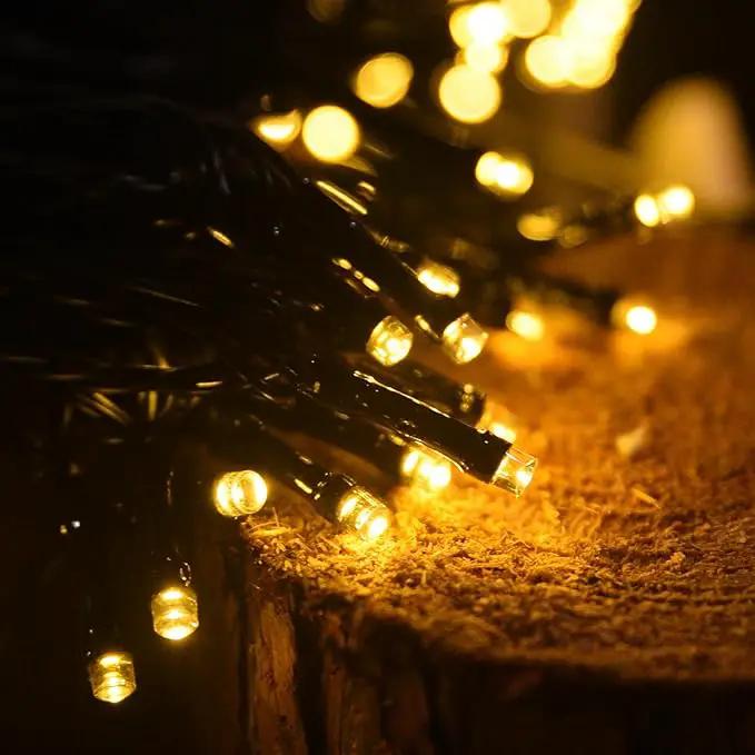 200 Led Solar String Lights Outdoor, 82ft Warm White Solar String Lights, 8 Lighting Mode Solar Fairy Lights for Outside, Waterproof Solar String Lights for Outside,Garden,Courtyards,Trees, Patio by GreenHaven Gardens