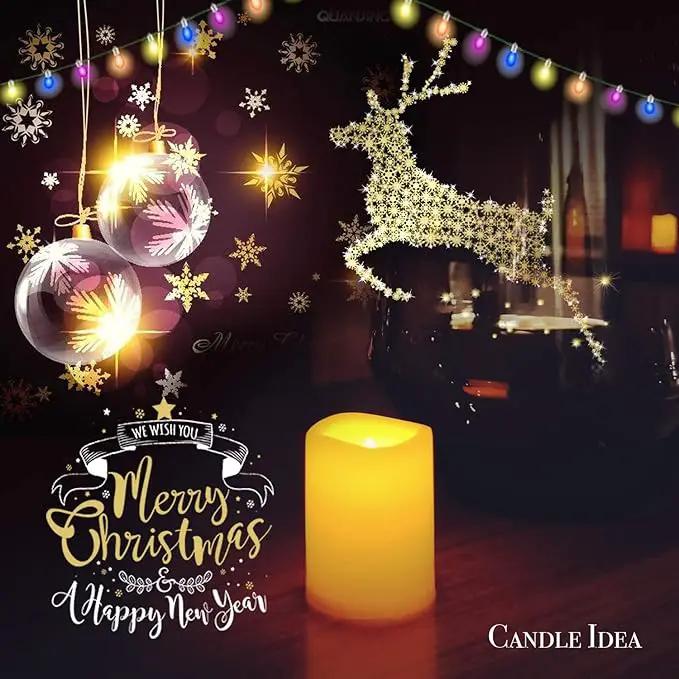 CANDLE IDEA Flameless LED Votive Candles 72 Pack, 1.5" x 2", Battery Operated Flickering Electric Outdoor Flameless Tea Lights, Fake Tealight Candle Bulk for Wedding, Christmas, Halloween Decorations by GreenHaven Gardens