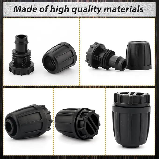 LUTER 12pcs 1/2 Inch Irrigation Fittings End Plugs, Drip Irrigation Fittings Tool Kit for (1/2" ID x0.6-0.63" OD) 16mm Drip Tubing Garden Irrigation System by GreenHaven Gardens
