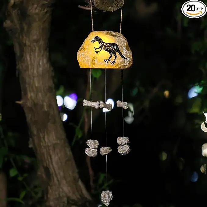 Outdoor Statue Dinosaur Hanging Decor Garden Solar Dinosaur Hanging Light for Outside Patio Balcony Pathway Lawn Yard Garden Figurine Ornament by GreenHaven Gardens