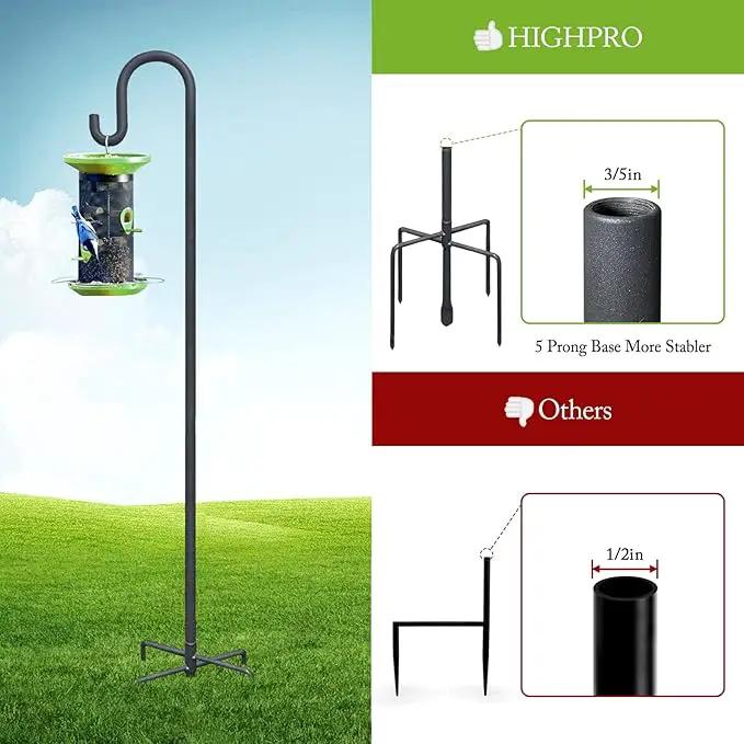 Shepherd Hooks 79 Inch Adjustable for Bird Feeder Lantern Plant Hook Garden Stake Plant Stand Hanger for Outdoor Flower Basket, Bird Feeder Hanger Weddings Decor by GreenHaven Gardens