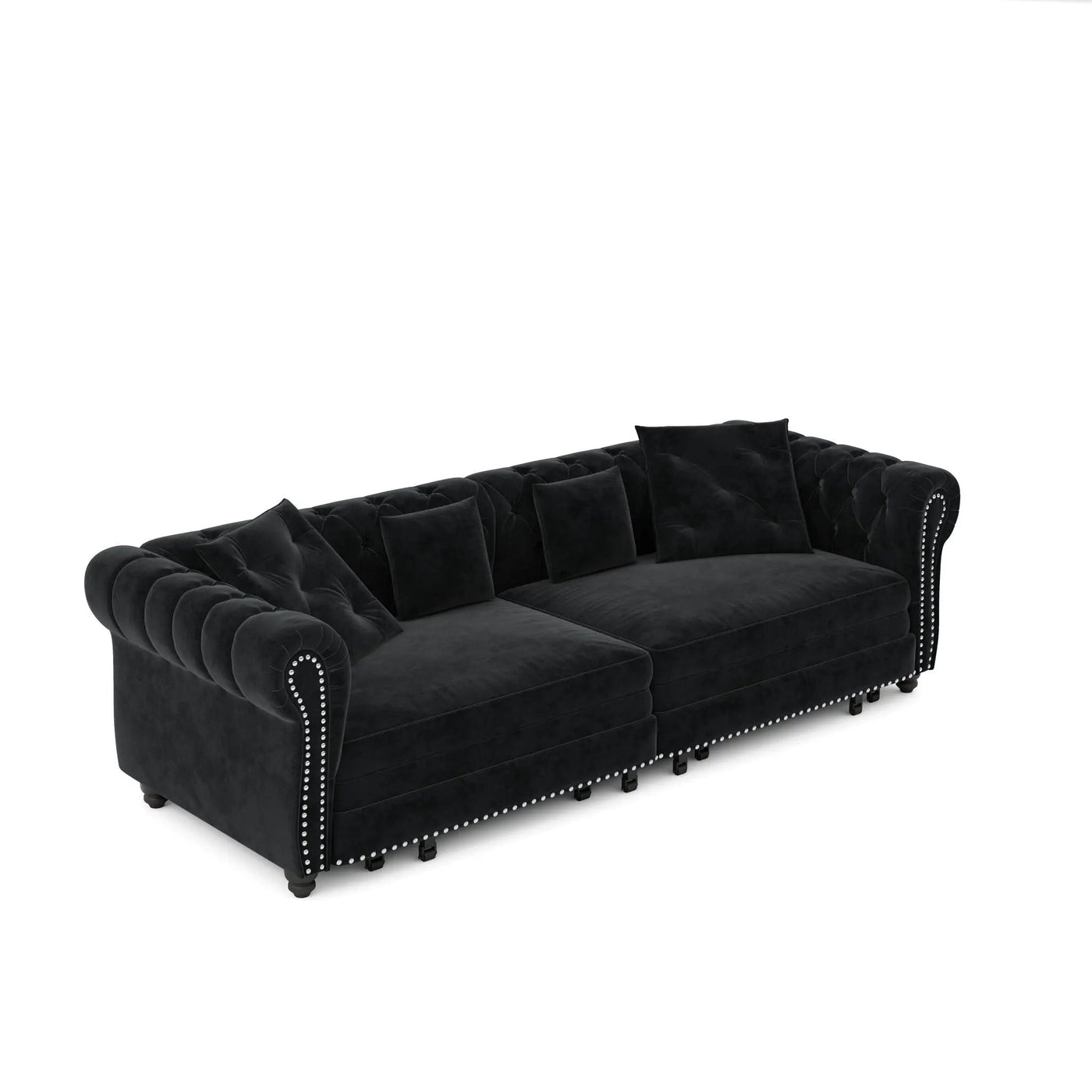 3 In 1 Convertible Sleeper Sofa Bed With Movable Ottoman by HouseOfZazla