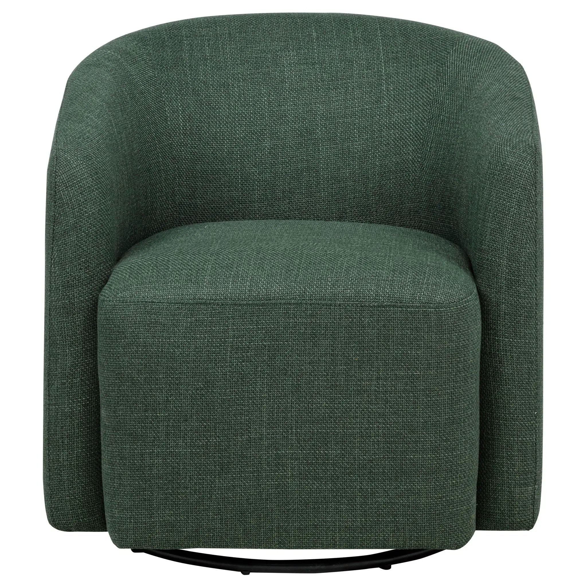 Mossbrook Fabric Upholstered Swivel Accent Chair Green by Unique Piece Furniture