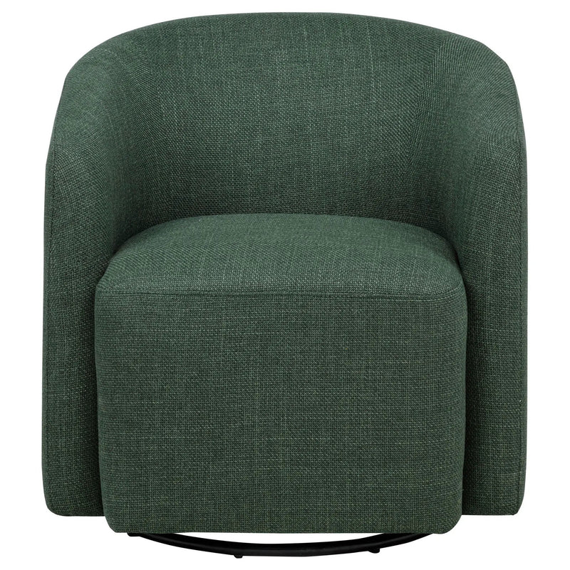 Mossbrook Fabric Upholstered Swivel Accent Chair Green by Unique Piece Furniture