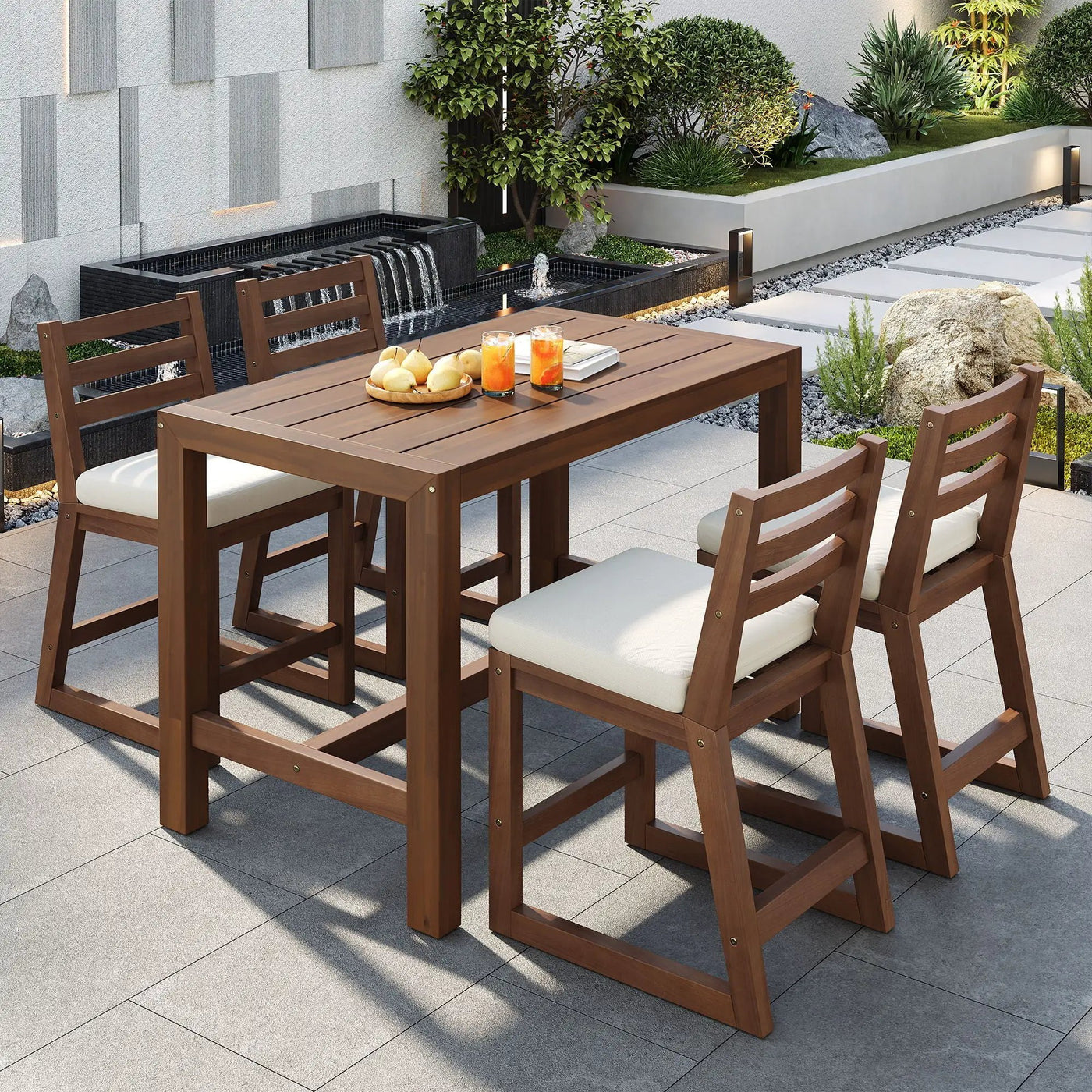 Patio Bar Set With Ergonomic Chairs by HouseOfZazla