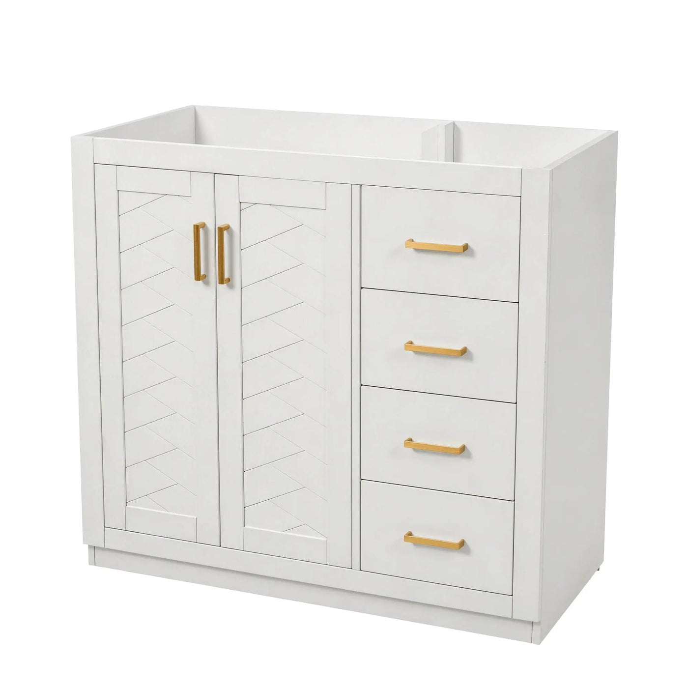 Retro Style Bathroom Vanity, 3 Drawers & Soft Closing Doors by HouseOfZazla