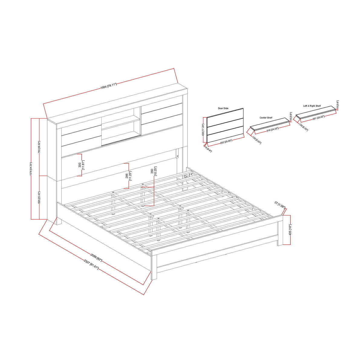 Soluto - Bed With Bookcase Headboard, photo 3 of 7