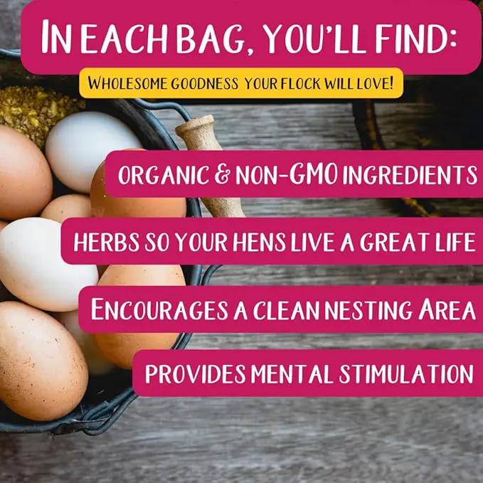 Non-GMO Backyard Chicken Nesting Herbs (10 oz) - Naturally Keep A Clean Coop Your Hens Will Love by GreenHaven Gardens