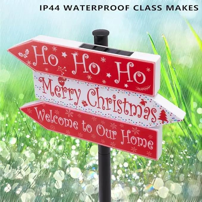 pearlstar Christmas Solar Pathway Stake Lights Decorations - 24 White LED Solar Outdoor Lights Waterproof Yard Landscape Sign Pathway Markers for Xmas Patio Garden Home Decor by GreenHaven Gardens