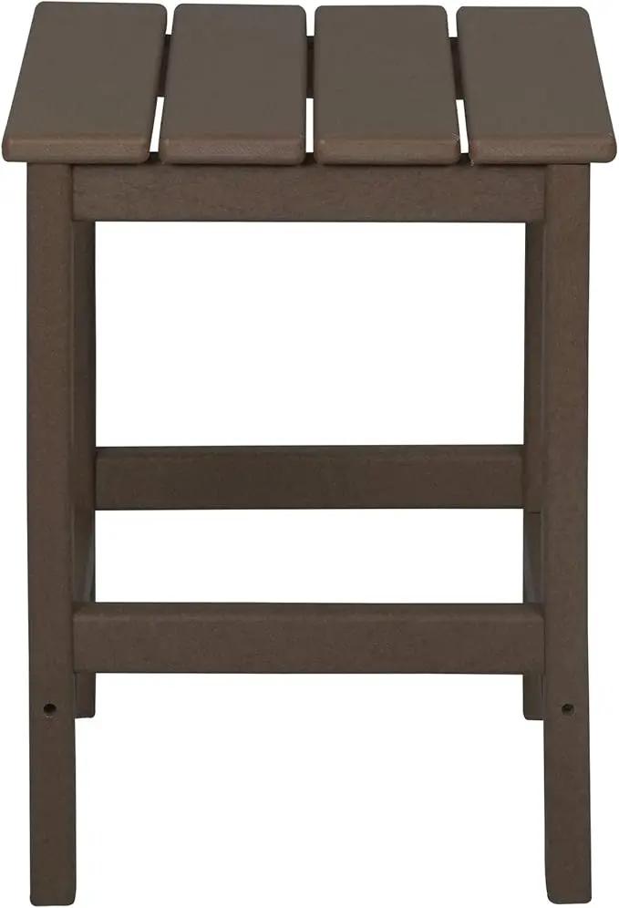 WO Home Furniture Adirondack Chair Table Set of 2 PCS Outdoor Folding Chair w Side Table Weather/UV Resistant for Lawn, Garden, Bon Fire, Balcony (Dark Brown) by GreenHaven Gardens