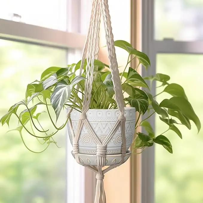 G EPGardening Ceramic Planters for Indoor Plants - 5 Inch Plant Pot for Outdoor Plants Succulent Planter with Drainage Hole and Saucer Flower Pot for Room Decor White by GreenHaven Gardens