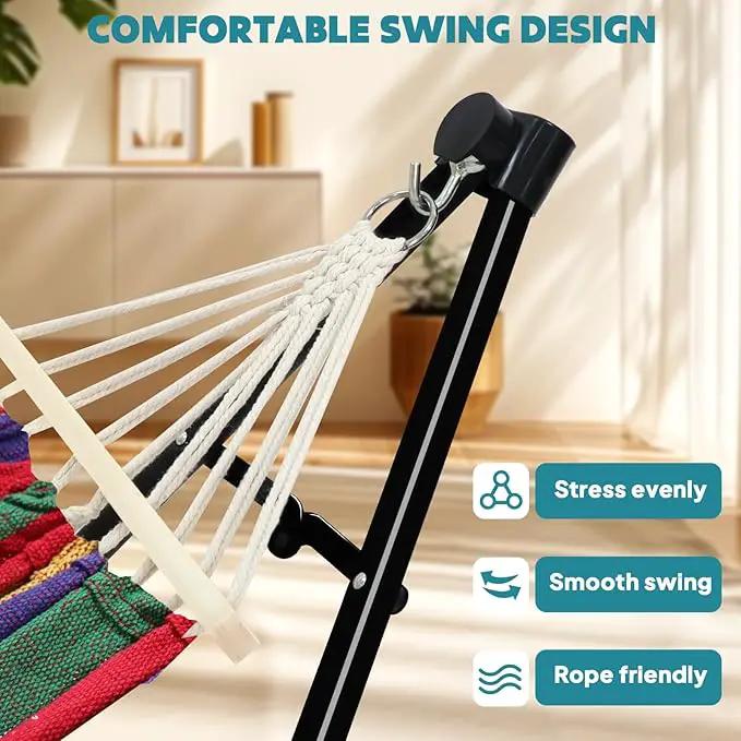 Anyoo 2 in 1 Hammock and Swinging Chair with Collapsible Steel Stand & Carrying Case,Portable & Adjustable,Easy Set Up for Outdoor,Indoor,Porch Swing,Patio,Garden,Camping Trip by GreenHaven Gardens