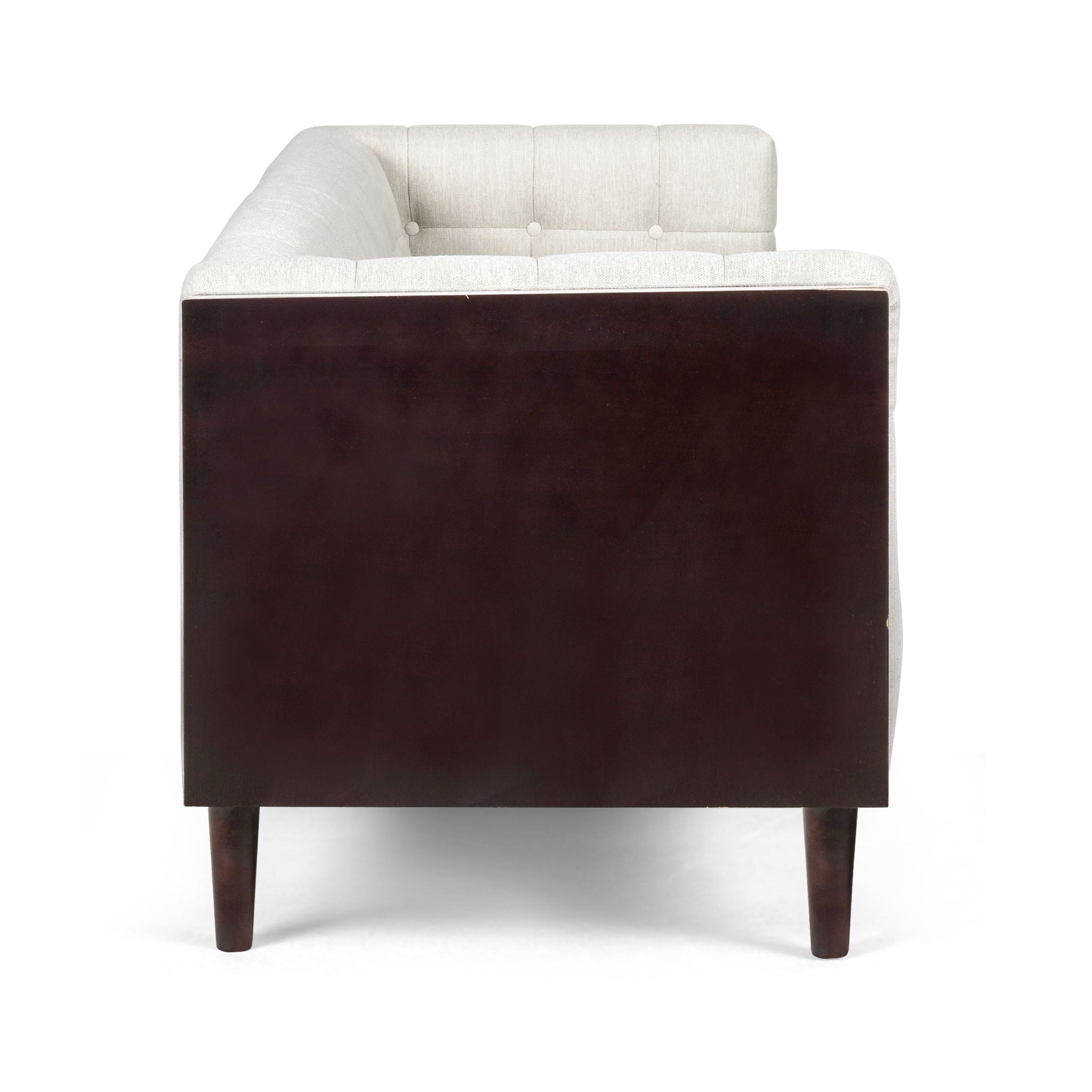 Contemporary Mid-Century Charm 3 Seater Sofa With Button Tufted Waffle Stitching by HouseOfZazla