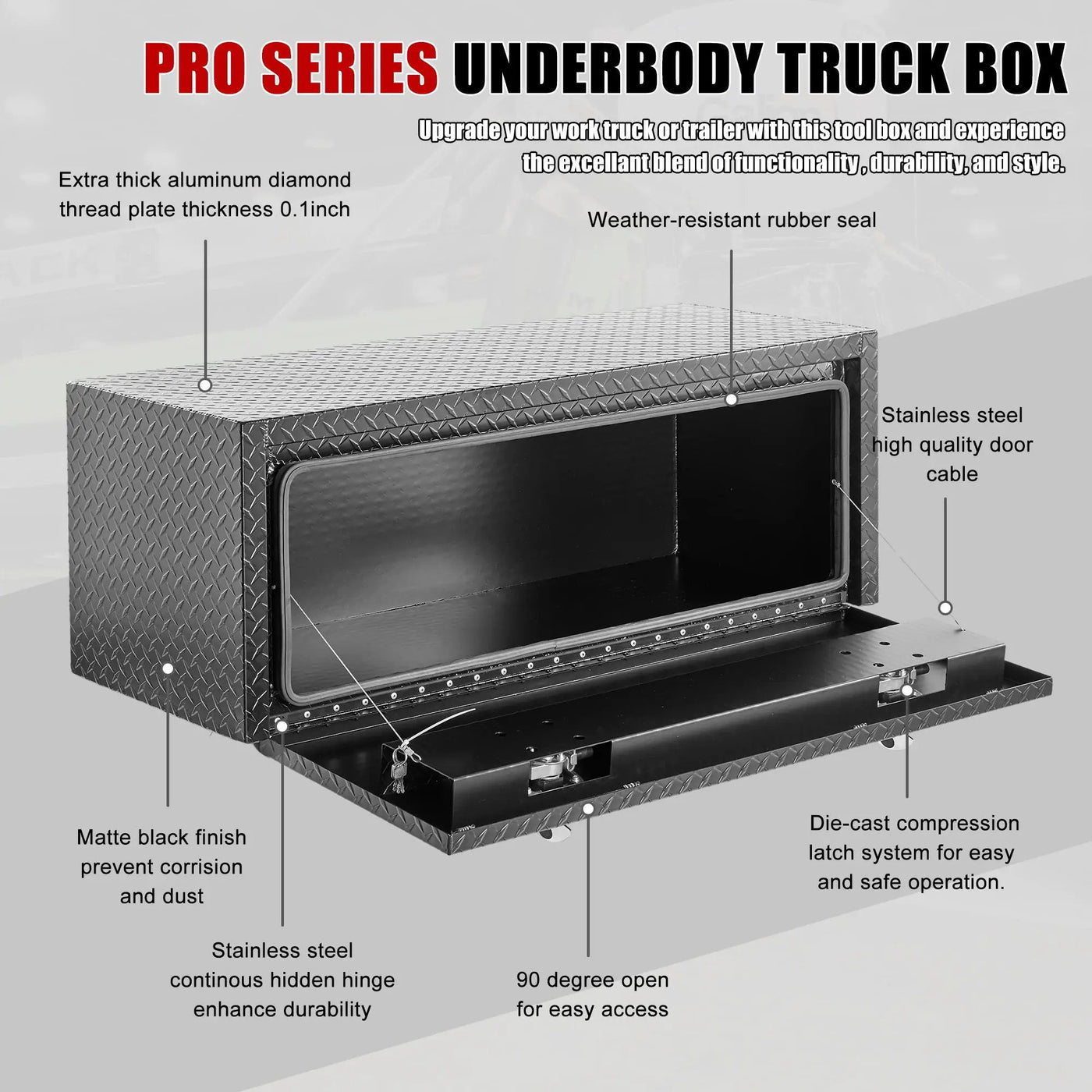 Pro Series Underbody Truck Tool Box Waterproof Storage Chest by HouseOfZazla