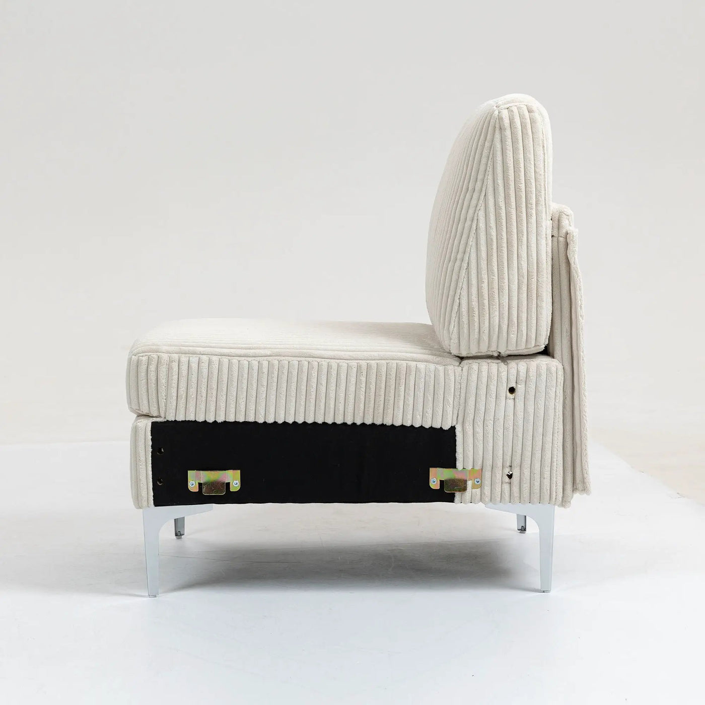 Single Couch Modular Armless Accent Chair With Back Cushion by HouseOfZazla