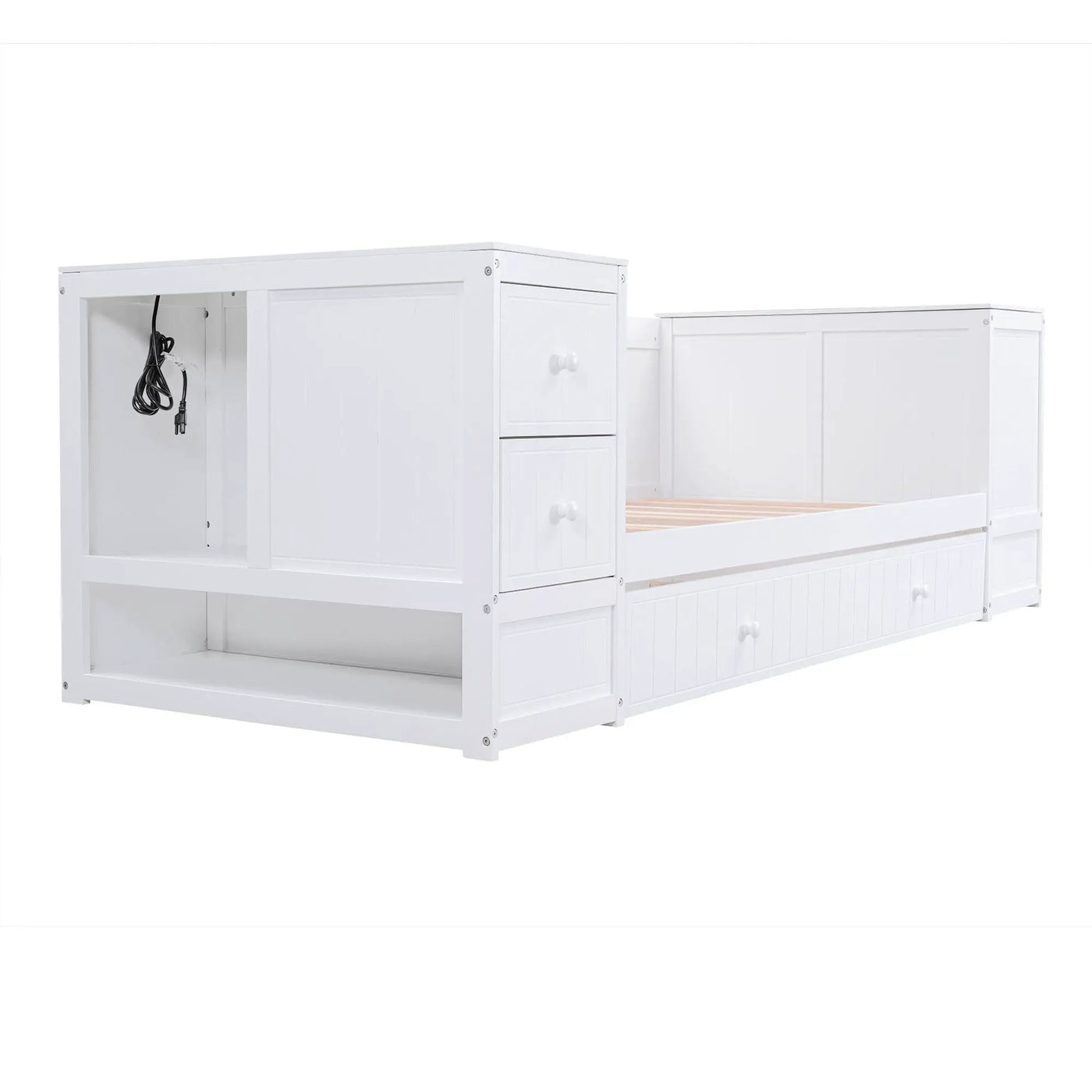 Daybed With Storage Arms, Trundle And Charging Station by HouseOfZazla