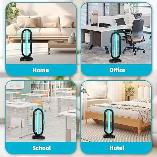 UV Light Sanitizer,UVC Home Disinfection Device 4-Speed Timing and Remote Control,Ultraviolet Light Sanitizer for Bed Bugs and Dust Mites,UV Lamp for Whole Room by GreenHaven Gardens