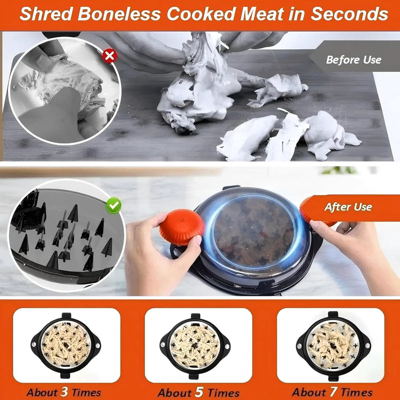 Chicken Shredder Meat Shredder Tool Twist Chicken Breast Shredder Large-Shredding Tools Chicken Breast, Pulled Pork, Beef with Stainless Steel Spikes (Orange & Black) by GreenHaven Gardens