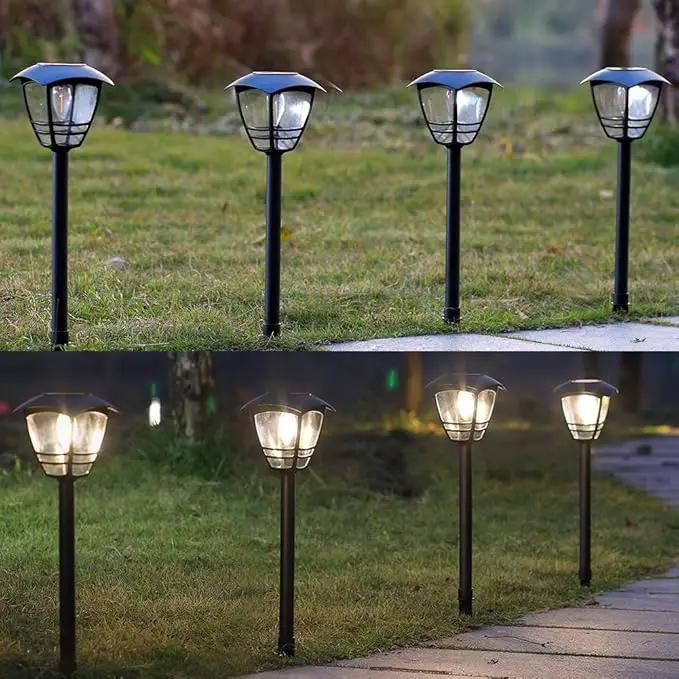 Maggift 4 Pack Vintage Solar Pathway Lights LED Bulbs Solar Powered Garden Walkway Lights for Outdoor Lawn, Patio, Yard, Walkway, Driveway , 15 Lumen by GreenHaven Gardens