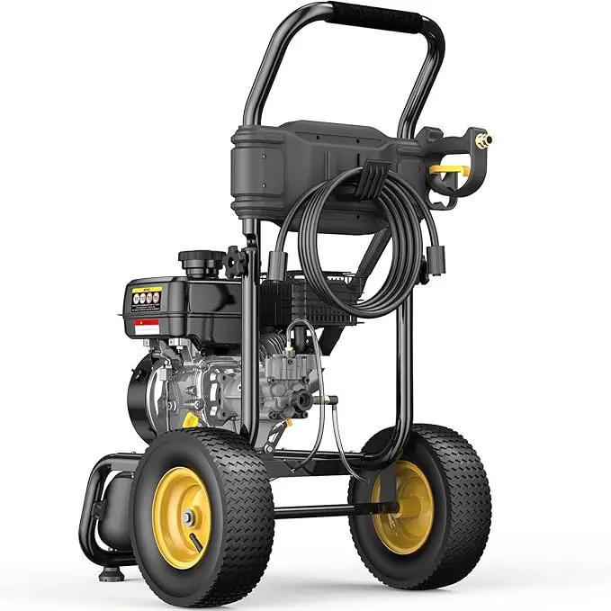 BLUBERY 3500 PSI Gas Pressure Washer, 2.6 GPM Heavy Duty High Power Washer, 30Ft Pressure Hose&Soap Tank,5 Pressure Nozzles,Black by GreenHaven Gardens
