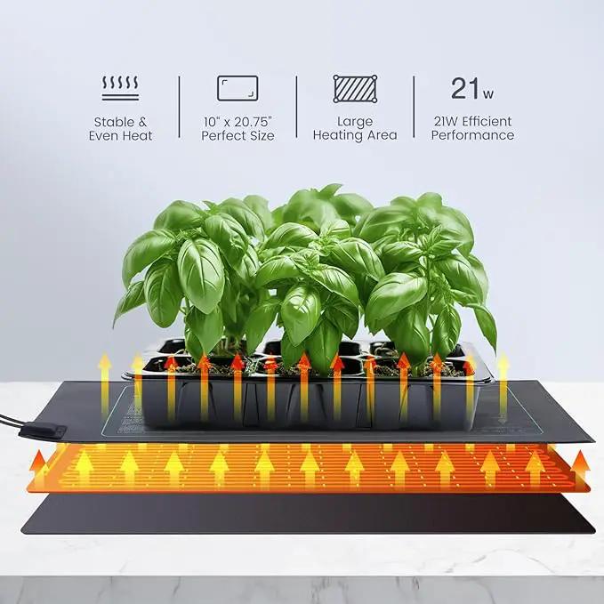 LUXBIRD 6 Pack Daisy Chain Seedling Heat Mats for Indoor Plants, Greenhouses, Germination, Hydroponic Garden, IP67 Waterproof Durable (LB-HMDC-06) by GreenHaven Gardens