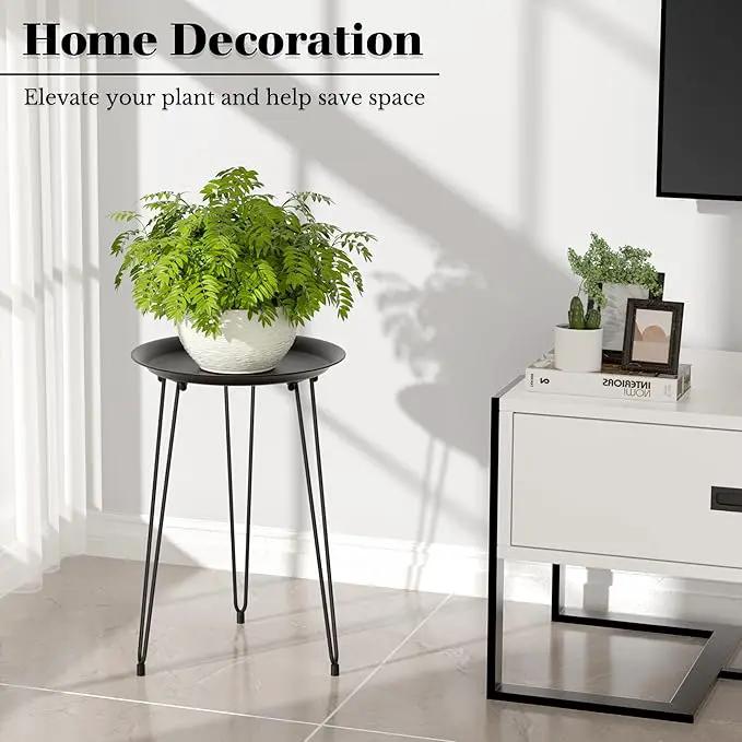 SUEH DESIGN Plant Stand Indoor, Metal Plant Stand Round Plant Table Heavy Duty Plant Stool Tall Flower Pot for Indoor Outdoor Home Decor, 1 Pack Tall by GreenHaven Gardens