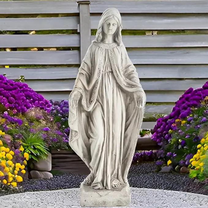 Virgin Mary Statue, Outdoor Garden Religious Decorations, Outdoor Mother Mary Statue, Garden Sculptures & Statues for Home Yard Patio Lawn Deck Hallway by GreenHaven Gardens