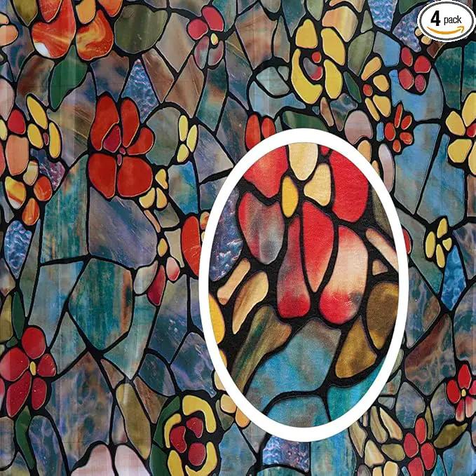 d-c-fix 346-0431-4PK Self-Adhesive Privacy Glass Window Film, Venetian Garden, 17" x 78" Roll, 4-Pack by GreenHaven Gardens