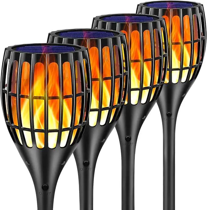 Solar Lights Outdoor, 43" Flickering Flames Torch Light Solar Garden Lights Waterproof Landscape Lighting Dusk to Dawn Auto On/Off Security Torch Light for Yard Patio Driveway, 4Pack by GreenHaven Gardens