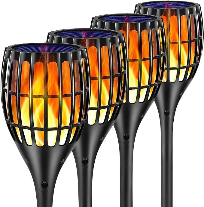 Solar Lights Outdoor, 43" Flickering Flames Torch Light Solar Garden Lights Waterproof Landscape Lighting Dusk to Dawn Auto On/Off Security Torch Light for Yard Patio Driveway, 4Pack by GreenHaven Gardens