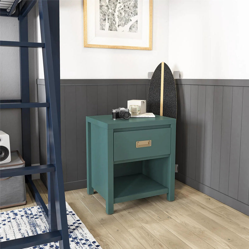Haven - 1 Drawer Nightstand - Green by Unique Piece Furniture
