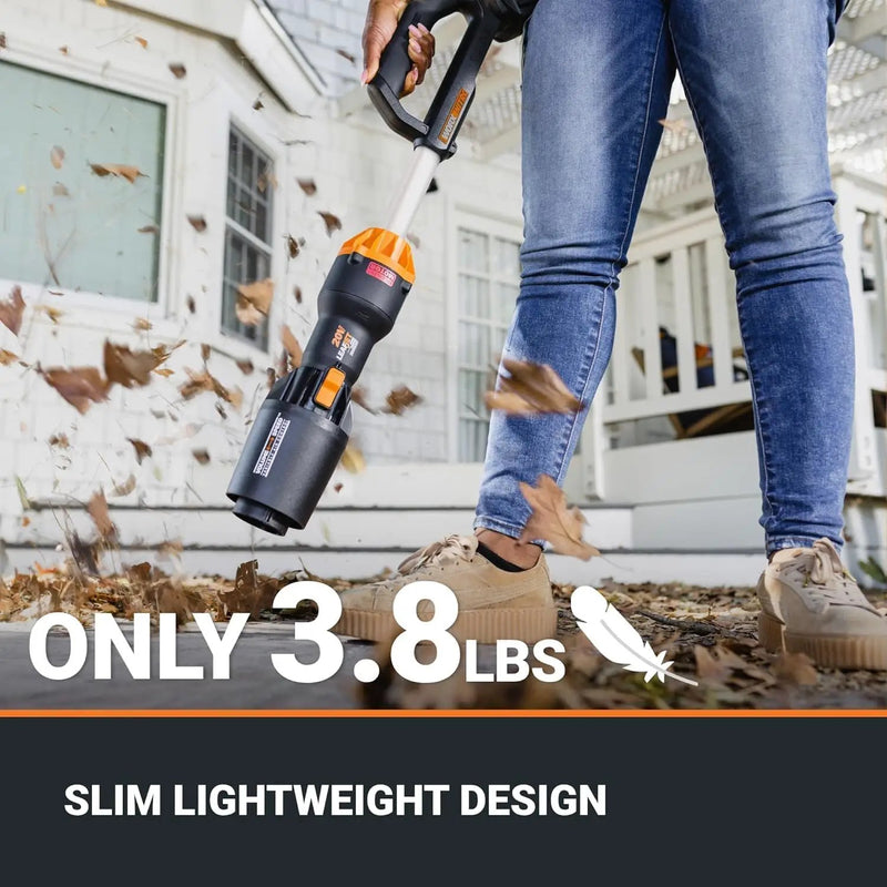 WORX Nitro WG543 20V Cordless Leaf Blower, Electric Blower with 410CFM & 130MPH, Blowers for Lawn Care with 3.8 Lbs, Battery & Charger Included by GreenHaven Gardens
