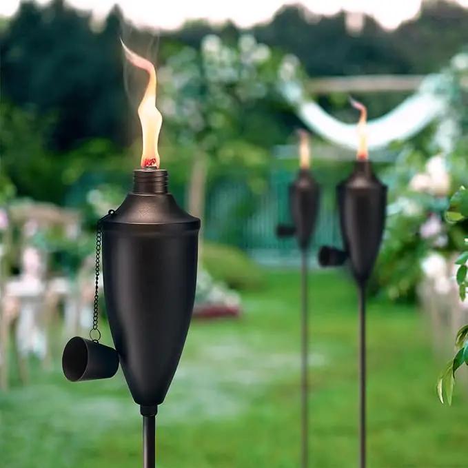6 Pack Garden Torches for Outside， 22 oz Metal Citronella Torch with 3-Prong Grounded Stake, Perfect for Patio, Lawn, and Backyard Décor by GreenHaven Gardens