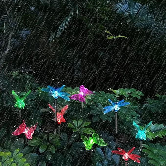Anordsem Solar Lights Outdoor Decorations: Garden Stake Light Waterproof for Yard Decor Outside - LED Dragonfly Hummingbird Butterfly Lamp for Patio Pathway Home by GreenHaven Gardens