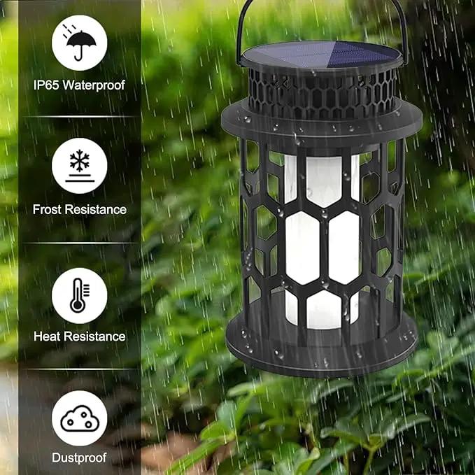 Solar Lights for Outside, Upgraded Solar Lanterns Flickering Flame Outdoor Waterproof Hanging Lanterns Decorative Solar Powered Outdoor Lighting LED Flame Garden Lights for Patio Deck Yard, 2 Packs by GreenHaven Gardens
