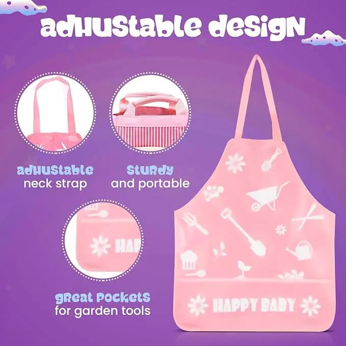 Kids and Toddler Gardening Set, Little Girls Gardening Set, Gardening Tools and Gifts for Kids Ages 4–8 by GreenHaven Gardens
