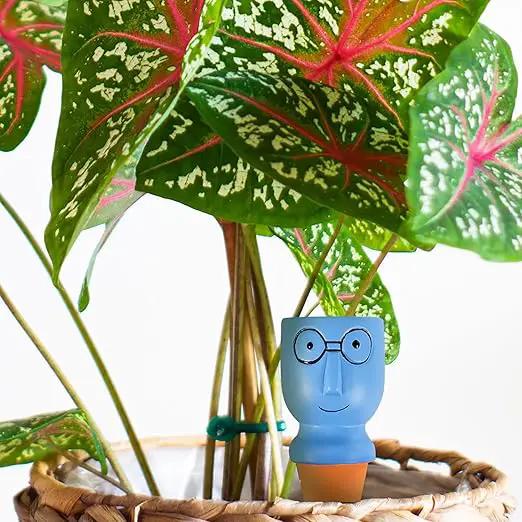 4 Pack Terracotta Watering Spikes, Vacation Self-Watering Planters Devices - Continuous Moisture with Slow Release Watering System - Perfect for Indoor Outdoor Plants (Big Head) by GreenHaven Gardens