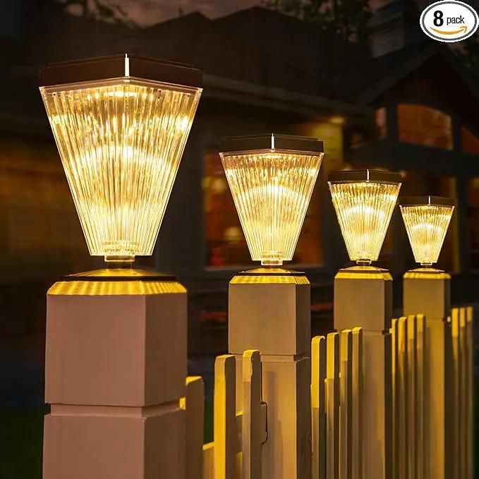 Solar Post Cap Lights 8 Pack Outdoor Waterproof Solar Fence Post Lights Sun Powered Pillar Lights Garden Decorative Yard Patio Walkway Pathway Lights by GreenHaven Gardens