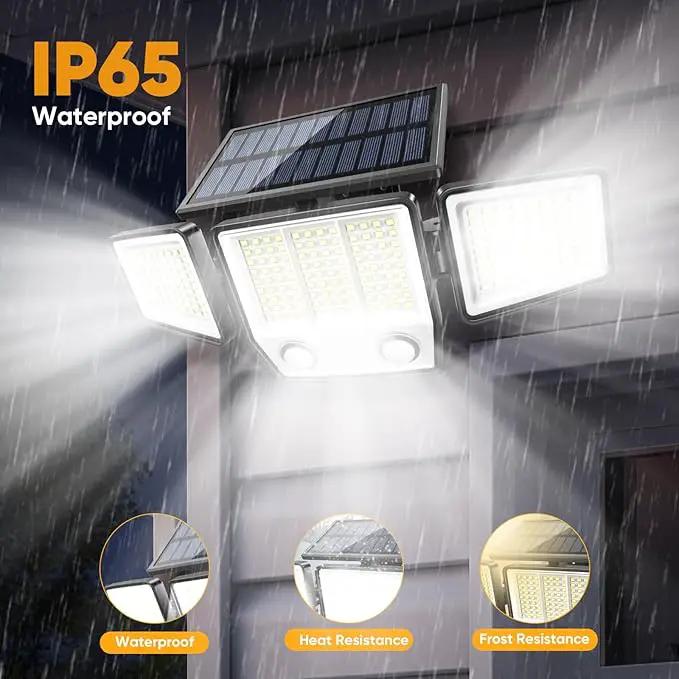 Solar Motion Sensor Outdoor Lights Waterproof - 3000LM 3 Modes Security Lights Outdoor 270° Illumination IP65 LED Solar Flood Wall Light for Garden Yard Patio Pathway (2 Pack) by GreenHaven Gardens