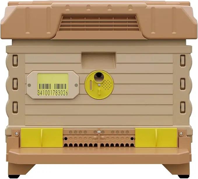 Ergo Insulated 10 Frame Bee Hive Set [NO Frames Included] (Single Hive, Tan Body Yellow Entrance) by GreenHaven Gardens