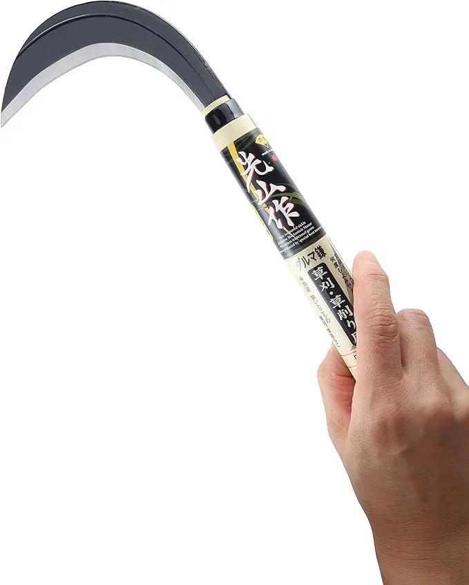 Weeding Tools Gardening Sickle [Made in Japan] Compound Steel Japanese Garden Hand Weeder Hand-held Hoe Scythe by GreenHaven Gardens